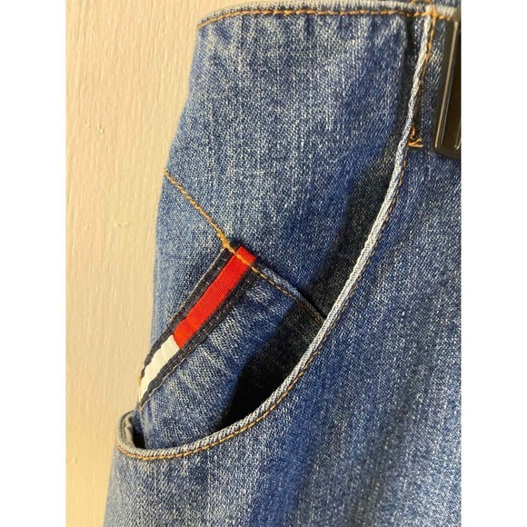 Tommy Hilfiger skirt maxi skirt faded distressed belt loops size 9 juniors - Picture 2 of 7